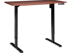 Outlet Biurko regulowane elektrycznie TAVARES Brązowy/ czarny 120 cm 60 cm Wszystkie Biurka|Biurka Z Regulacją Wysokości