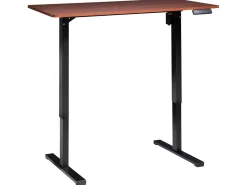 Outlet Biurko regulowane elektrycznie TAVARES Brązowy/ czarny 120 cm 60 cm Wszystkie Biurka|Biurka Z Regulacją Wysokości
