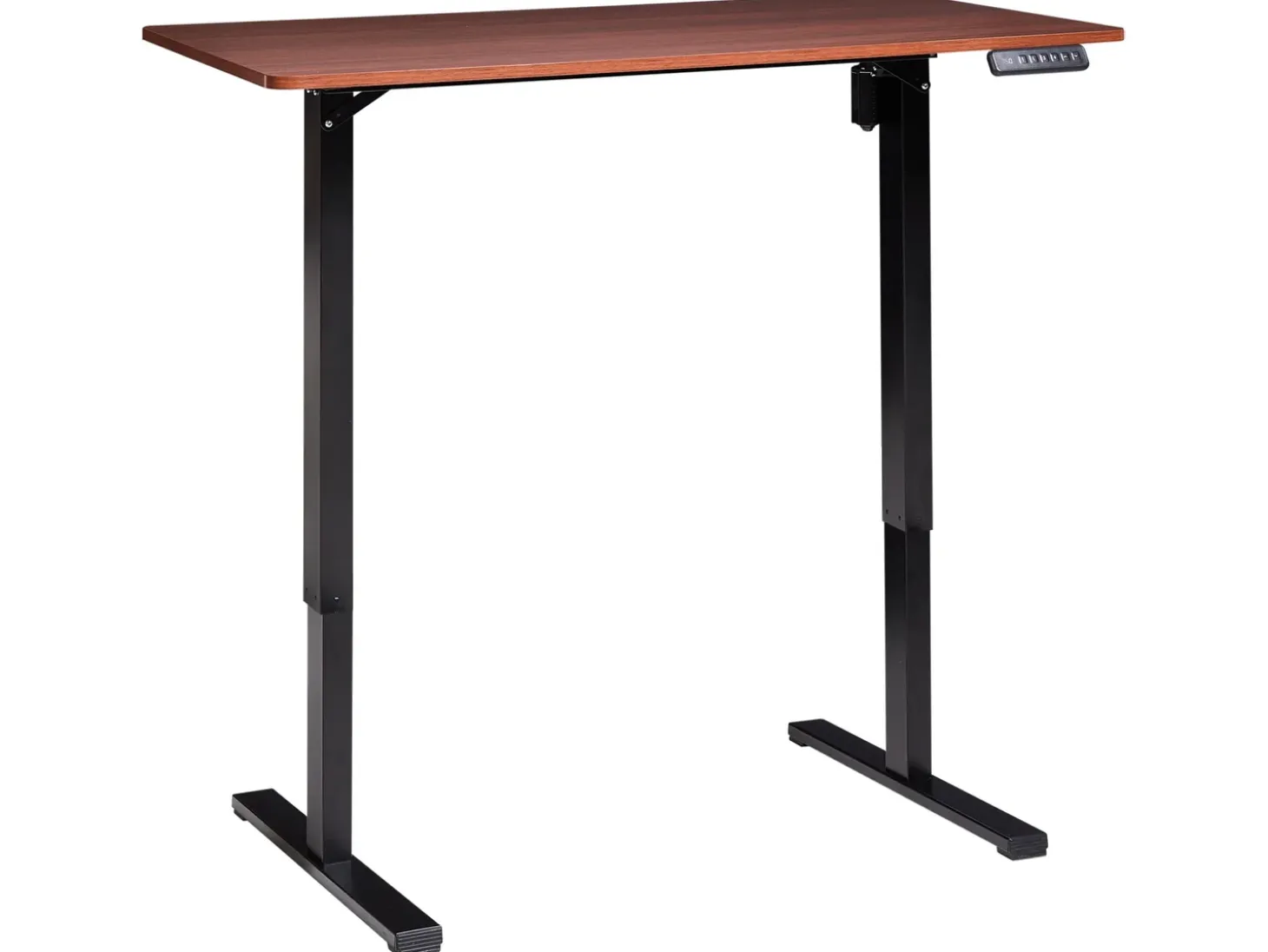 Outlet Biurko regulowane elektrycznie TAVARES Brązowy/ czarny 120 cm 60 cm Wszystkie Biurka|Biurka Z Regulacją Wysokości
