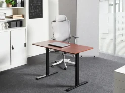 Outlet Biurko regulowane elektrycznie TAVARES Brązowy/ czarny 120 cm 60 cm Wszystkie Biurka|Biurka Z Regulacją Wysokości