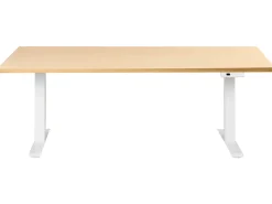 Clearance Biurko regulowane elektrycznie DESTINES Jasny brąz/ biały 72 cm Wszystkie Biurka|Biurka Z Regulacją Wysokości