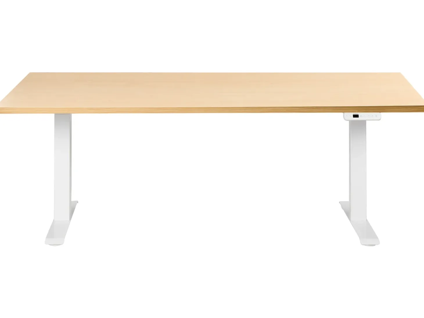 Clearance Biurko regulowane elektrycznie DESTINES Jasny brąz/ biały 72 cm Wszystkie Biurka|Biurka Z Regulacją Wysokości