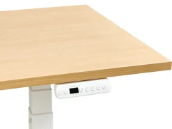 Clearance Biurko regulowane elektrycznie DESTINES Jasny brąz/ biały 72 cm Wszystkie Biurka|Biurka Z Regulacją Wysokości