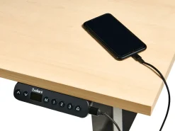 New Biurko regulowane elektrycznie DESTINES Czarny/ jasny brąz 72 cm Wszystkie Biurka|Biurka Z Regulacją Wysokości