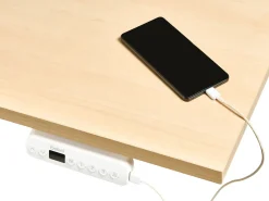 Online Biurko regulowane elektrycznie DESTINAS Jasny brąz/ biały 72 cm Wszystkie Biurka|Biurka Z Regulacją Wysokości
