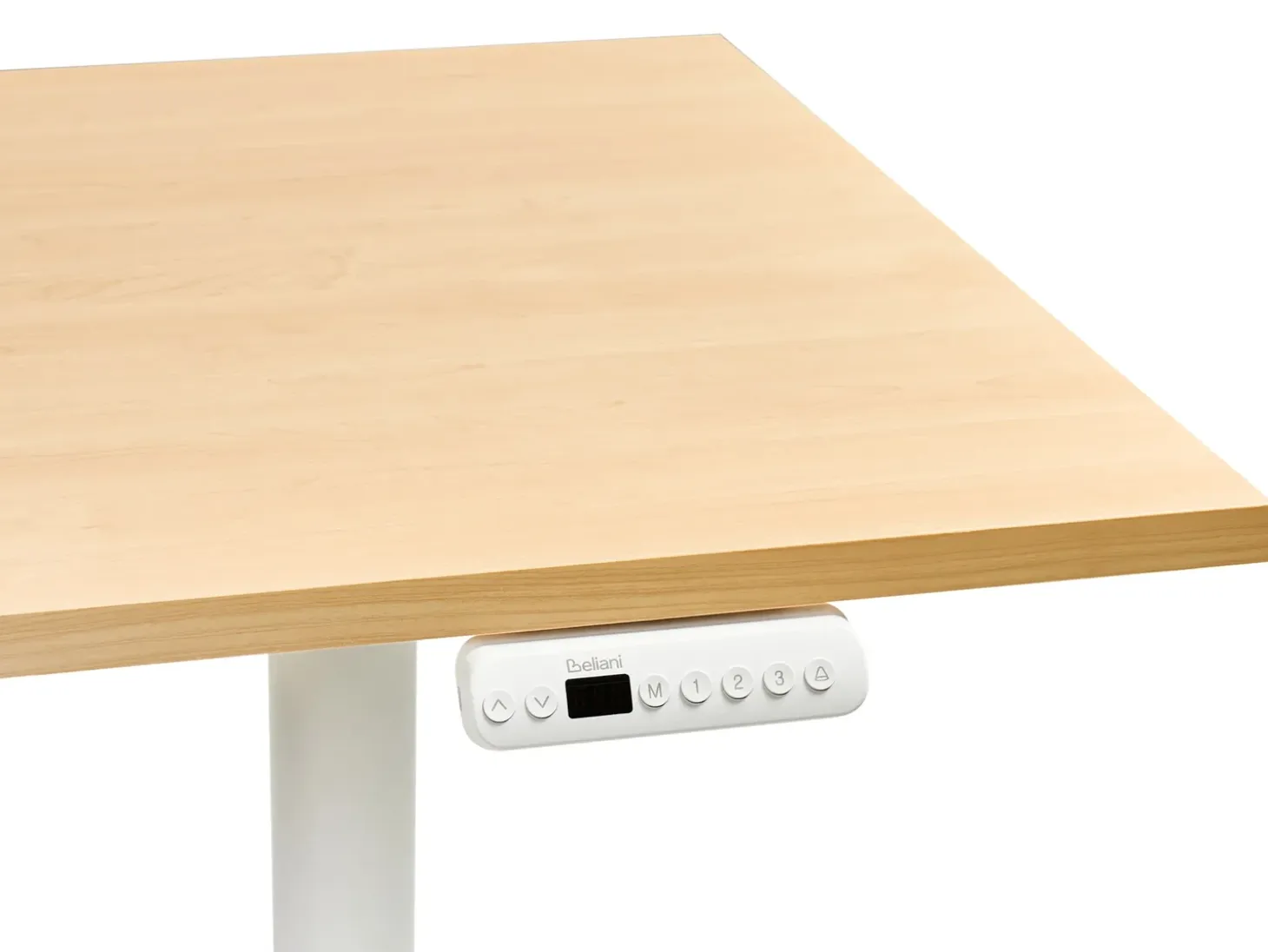 Online Biurko regulowane elektrycznie DESTINAS Jasny brąz/ biały 72 cm Wszystkie Biurka|Biurka Z Regulacją Wysokości