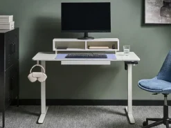 Clearance Biurko regulowane elektrycznie LUCAMA 120 cm 60 cm Z portem USB Wszystkie Biurka|Biurka Z Regulacją Wysokości
