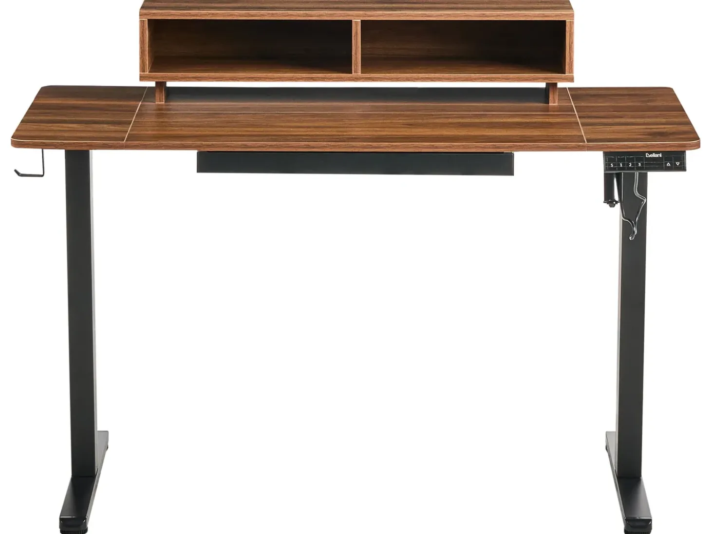 New Biurko regulowane elektrycznie LUCAMA Brązowy/ czarny 120 cm 60 cm Z portem USB Wszystkie Biurka|Biurka Z Regulacją Wysokości