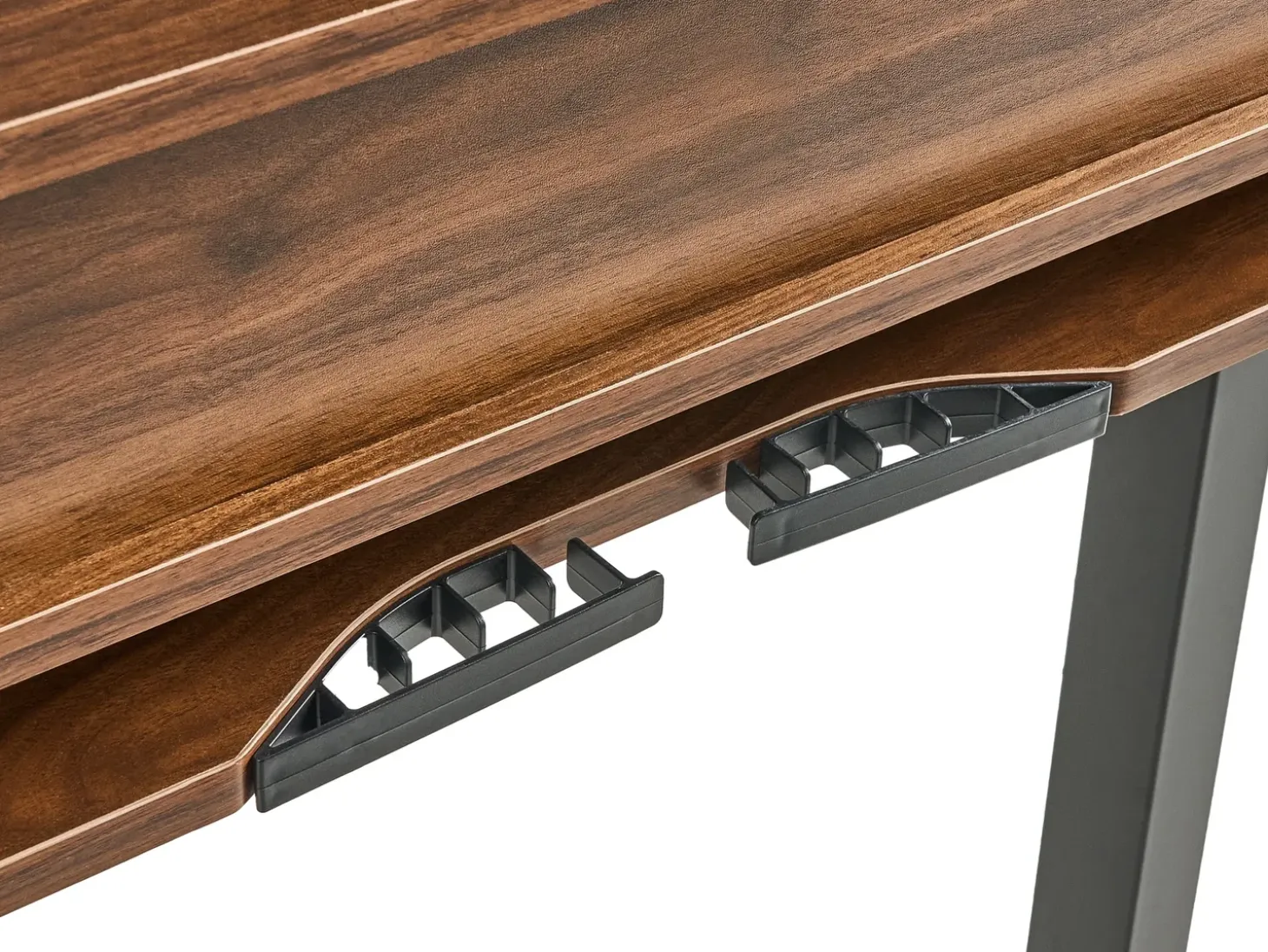 New Biurko regulowane elektrycznie LUCAMA Brązowy/ czarny 120 cm 60 cm Z portem USB Wszystkie Biurka|Biurka Z Regulacją Wysokości