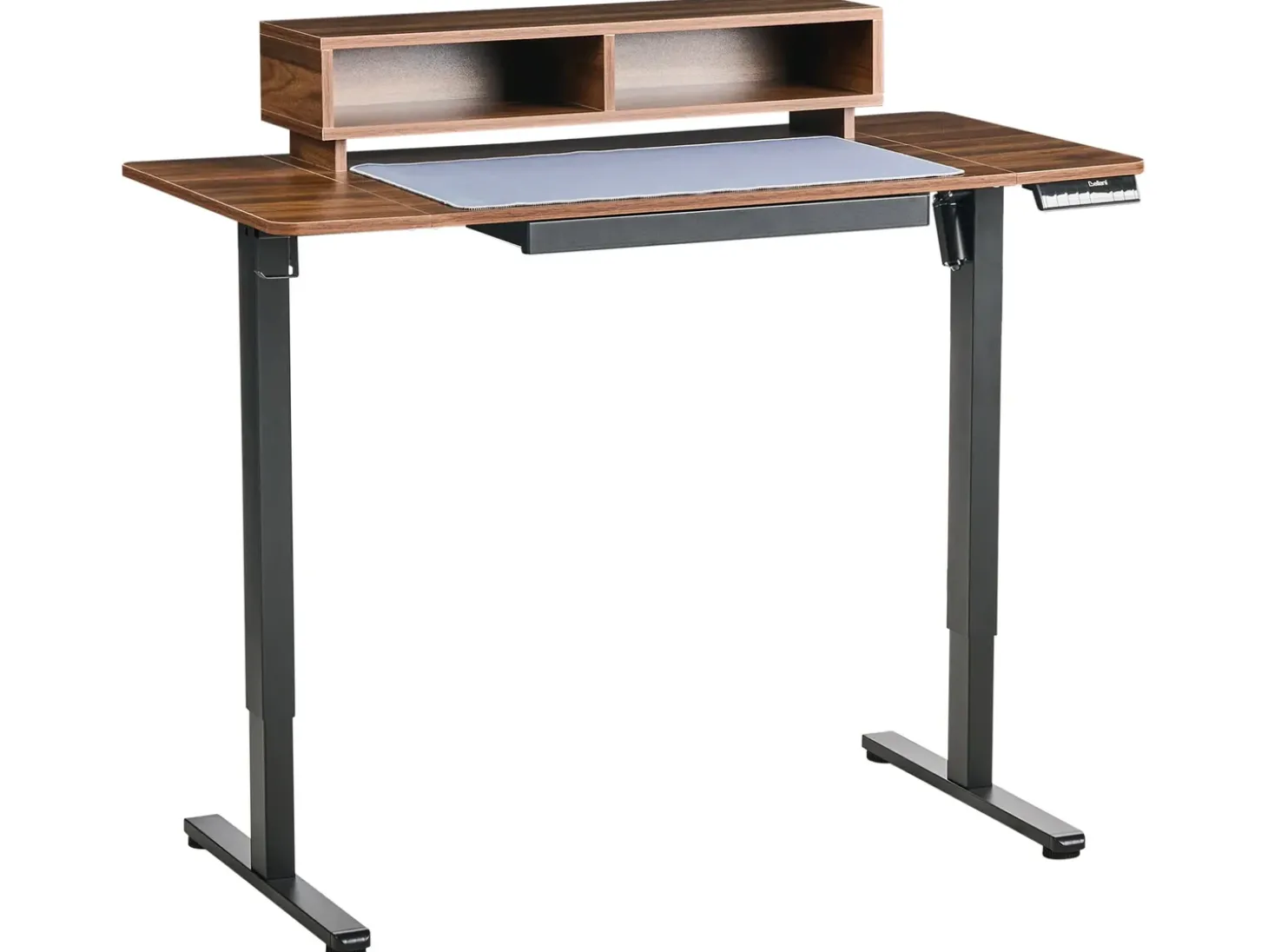 New Biurko regulowane elektrycznie LUCAMA Brązowy/ czarny 120 cm 60 cm Z portem USB Wszystkie Biurka|Biurka Z Regulacją Wysokości