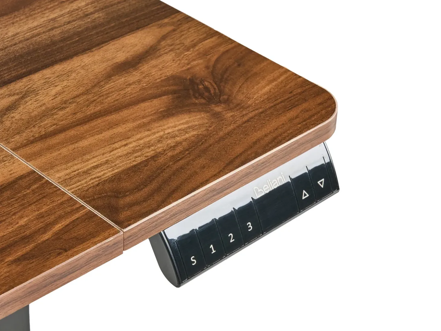 New Biurko regulowane elektrycznie LUCAMA Brązowy/ czarny 120 cm 60 cm Z portem USB Wszystkie Biurka|Biurka Z Regulacją Wysokości