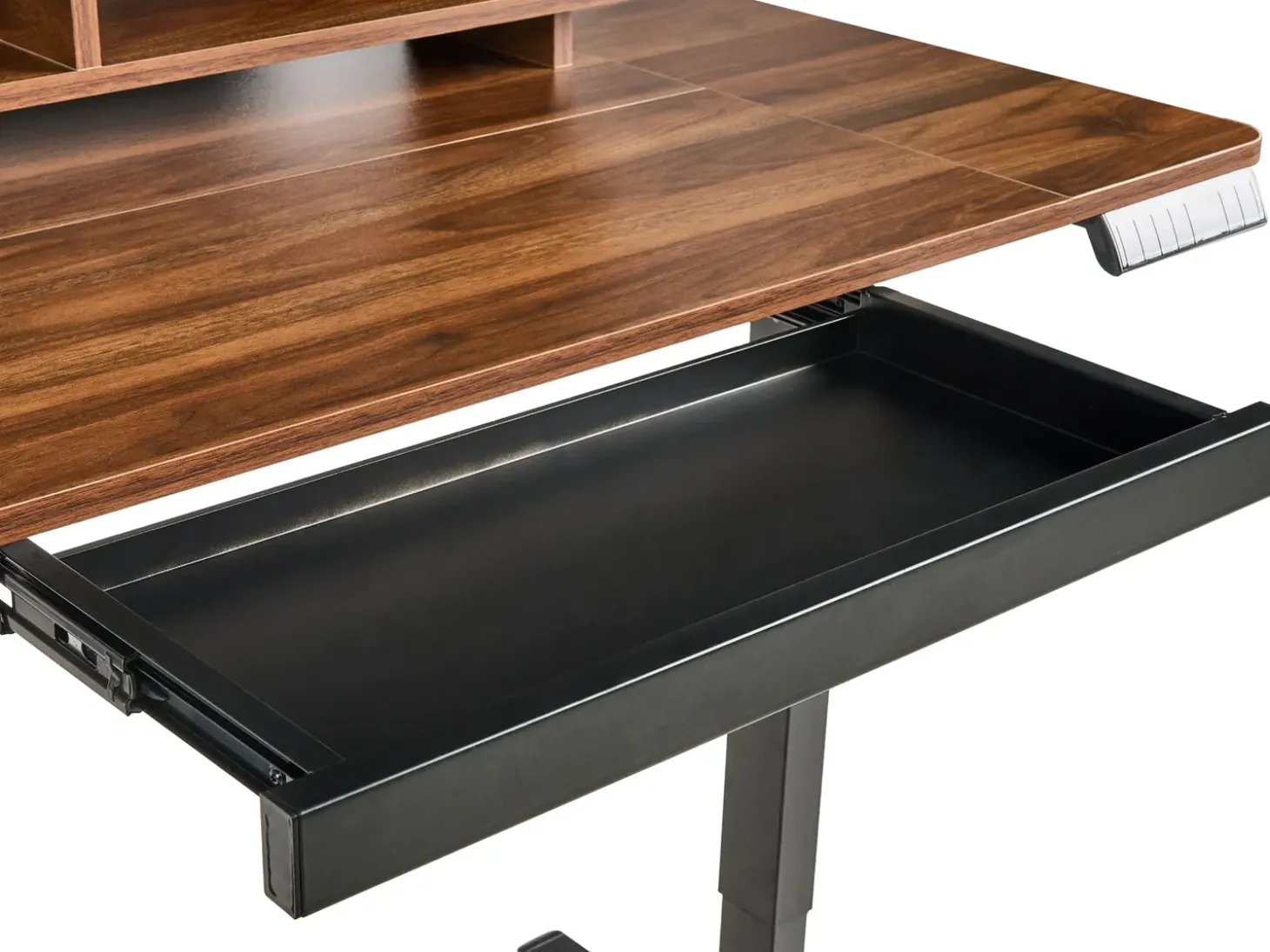 New Biurko regulowane elektrycznie LUCAMA Brązowy/ czarny 120 cm 60 cm Z portem USB Wszystkie Biurka|Biurka Z Regulacją Wysokości