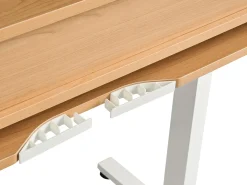 New Biurko regulowane elektrycznie LUCAMA Jasny brąz/ biały 120 cm 60 cm Z portem USB Wszystkie Biurka|Biurka Z Regulacją Wysokości