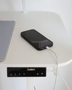 Outlet Biurko regulowane elektrycznie WILBANKS 120 cm 60 cm Z portem USB Wszystkie Biurka|Biurka Z Regulacją Wysokości