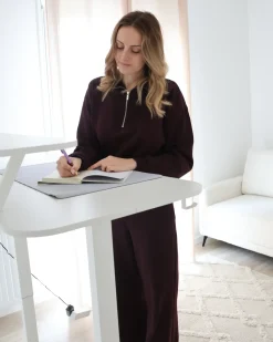 Outlet Biurko regulowane elektrycznie WILBANKS 120 cm 60 cm Z portem USB Wszystkie Biurka|Biurka Z Regulacją Wysokości