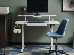 Outlet Biurko regulowane elektrycznie WILBANKS 120 cm 60 cm Z portem USB Wszystkie Biurka|Biurka Z Regulacją Wysokości
