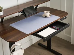 Discount Biurko regulowane elektrycznie WILBANKS Brązowy/ czarny 120 cm 60 cm Z portem USB Wszystkie Biurka|Biurka Z Regulacją Wysokości