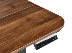 Discount Biurko regulowane elektrycznie WILBANKS Brązowy/ czarny 120 cm 60 cm Z portem USB Wszystkie Biurka|Biurka Z Regulacją Wysokości