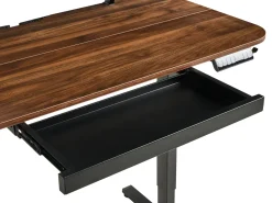 Discount Biurko regulowane elektrycznie WILBANKS Brązowy/ czarny 120 cm 60 cm Z portem USB Wszystkie Biurka|Biurka Z Regulacją Wysokości