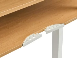 Hot Biurko regulowane elektrycznie WILBANKS Jasny brąz/ biały 120 cm 60 cm Z portem USB Wszystkie Biurka|Biurka Z Regulacją Wysokości