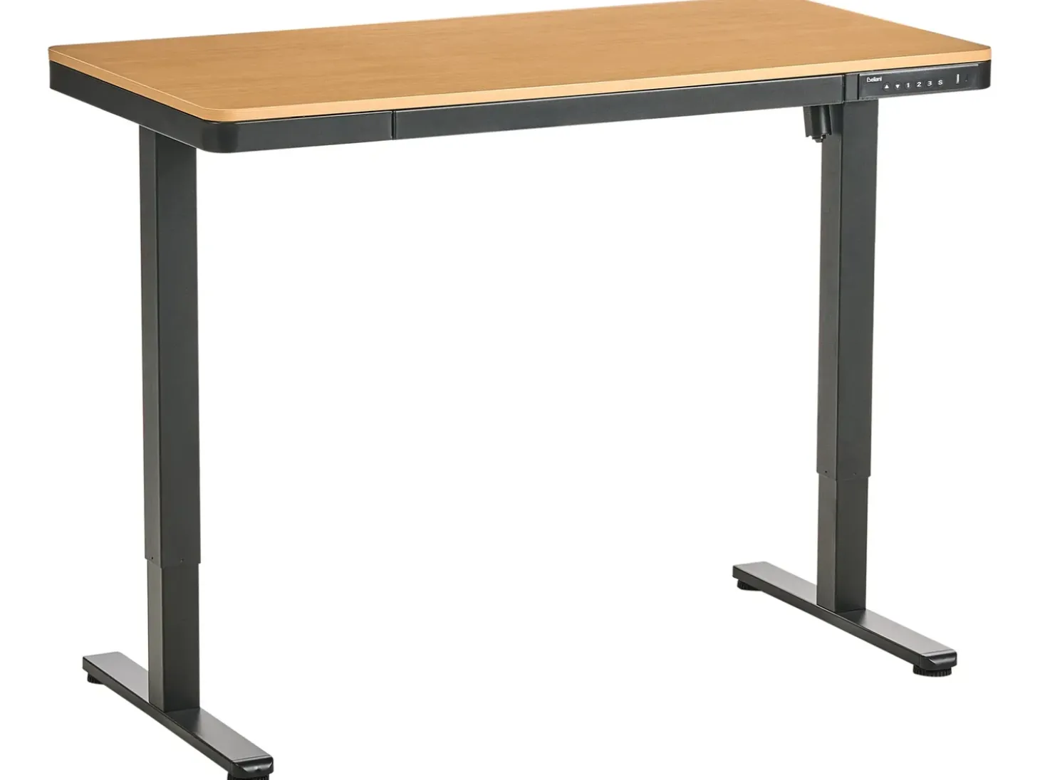 New Biurko regulowane elektrycznie PENLY Czarny/ jasny brąz 120 cm 60 cm Z portem USB Wszystkie Biurka|Biurka Z Regulacją Wysokości