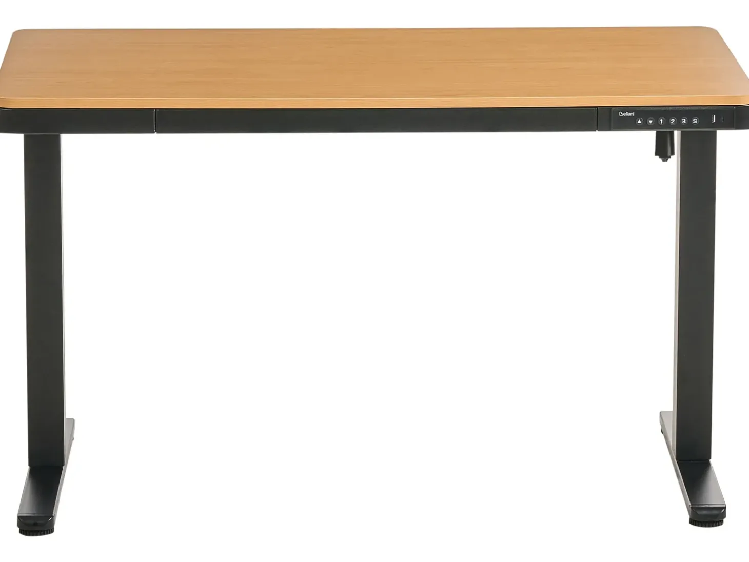 New Biurko regulowane elektrycznie PENLY Czarny/ jasny brąz 120 cm 60 cm Z portem USB Wszystkie Biurka|Biurka Z Regulacją Wysokości