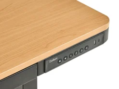 New Biurko regulowane elektrycznie PENLY Czarny/ jasny brąz 120 cm 60 cm Z portem USB Wszystkie Biurka|Biurka Z Regulacją Wysokości