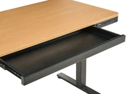 New Biurko regulowane elektrycznie PENLY Czarny/ jasny brąz 120 cm 60 cm Z portem USB Wszystkie Biurka|Biurka Z Regulacją Wysokości