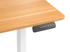 Discount Biurko regulowane elektrycznie TAVARES Jasny brąz/ biały 120 cm 60 cm Wszystkie Biurka|Biurka Z Regulacją Wysokości