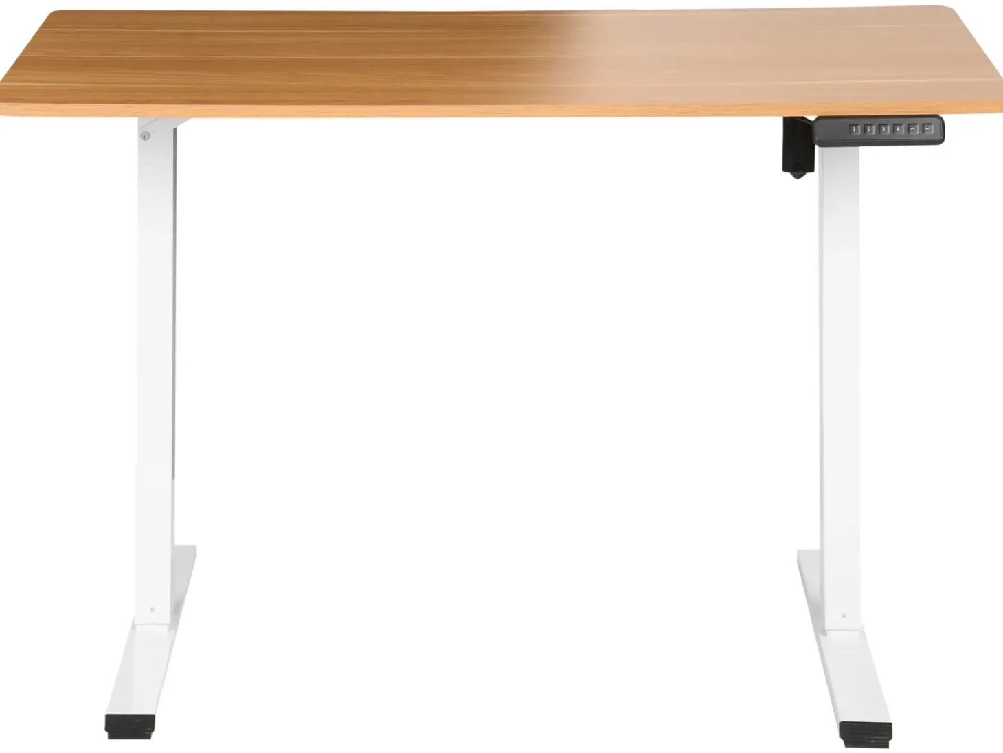 Discount Biurko regulowane elektrycznie TAVARES Jasny brąz/ biały 120 cm 60 cm Wszystkie Biurka|Biurka Z Regulacją Wysokości