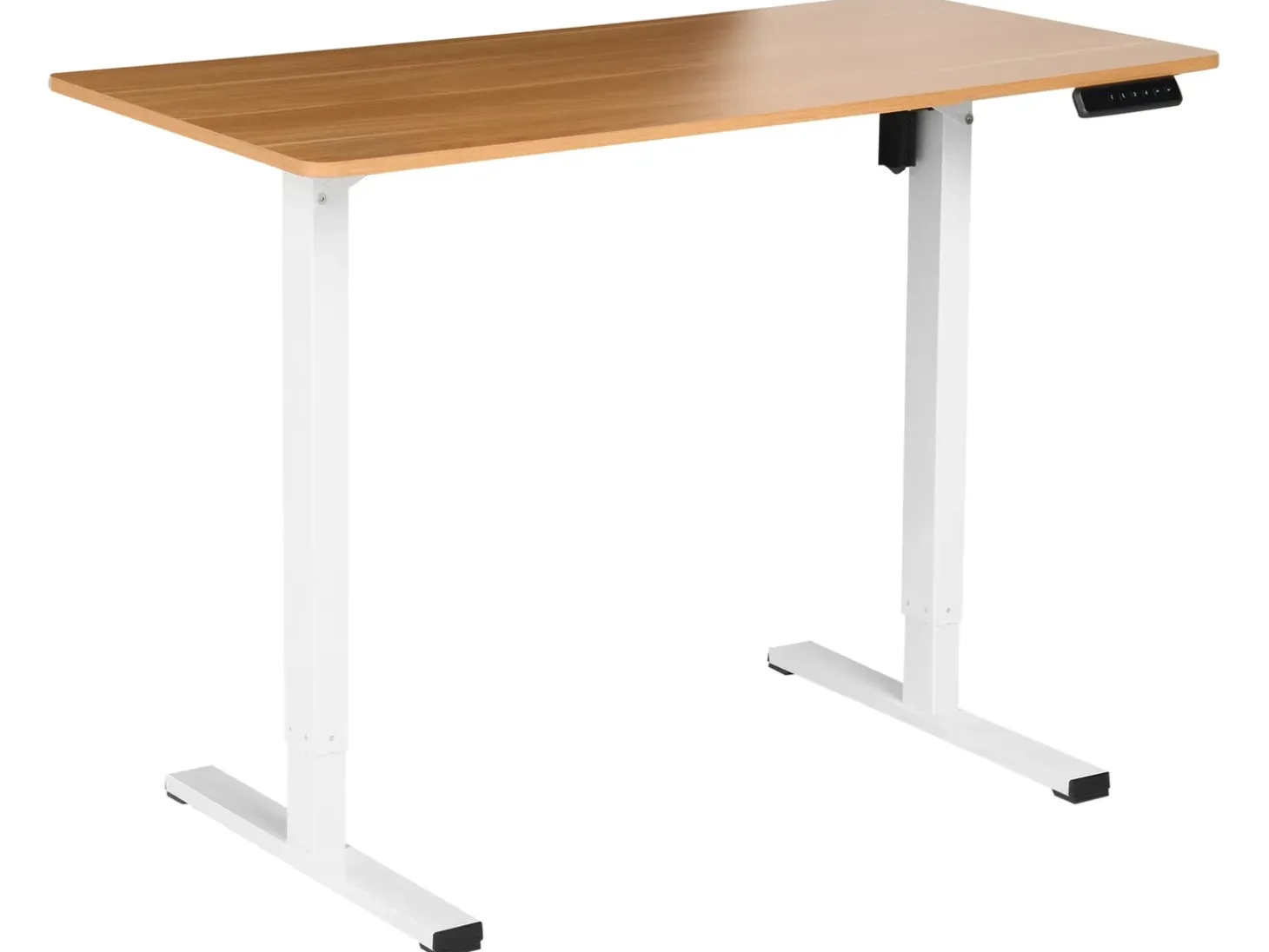 Discount Biurko regulowane elektrycznie TAVARES Jasny brąz/ biały 120 cm 60 cm Wszystkie Biurka|Biurka Z Regulacją Wysokości