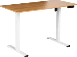 Discount Biurko regulowane elektrycznie TAVARES Jasny brąz/ biały 120 cm 60 cm Wszystkie Biurka|Biurka Z Regulacją Wysokości