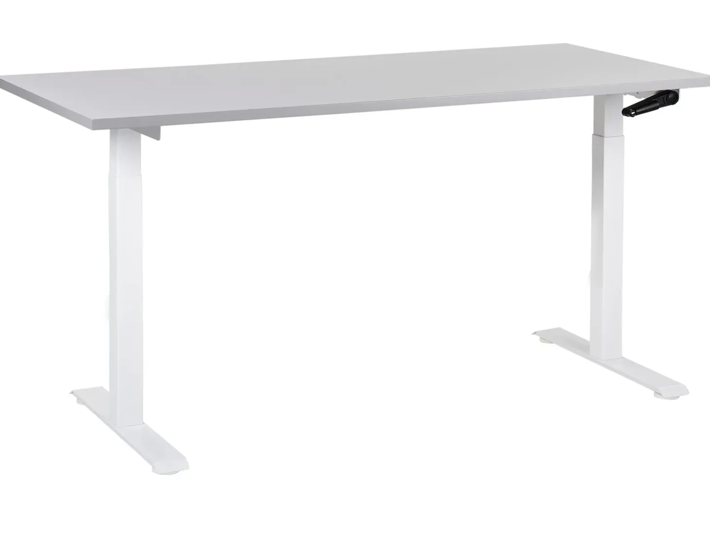 Sale Biurko regulowane manualnie DESTINES Szary/ biały 72 cm Wszystkie Biurka|Biurka Z Regulacją Wysokości