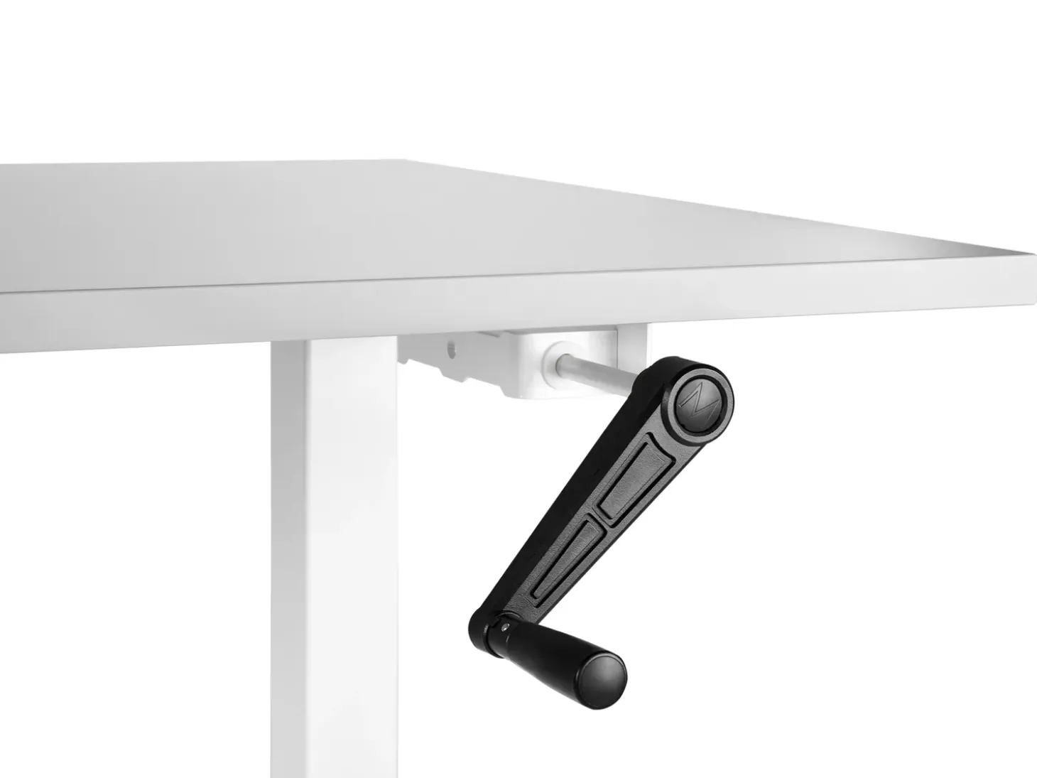 Sale Biurko regulowane manualnie DESTINES Szary/ biały 72 cm Wszystkie Biurka|Biurka Z Regulacją Wysokości