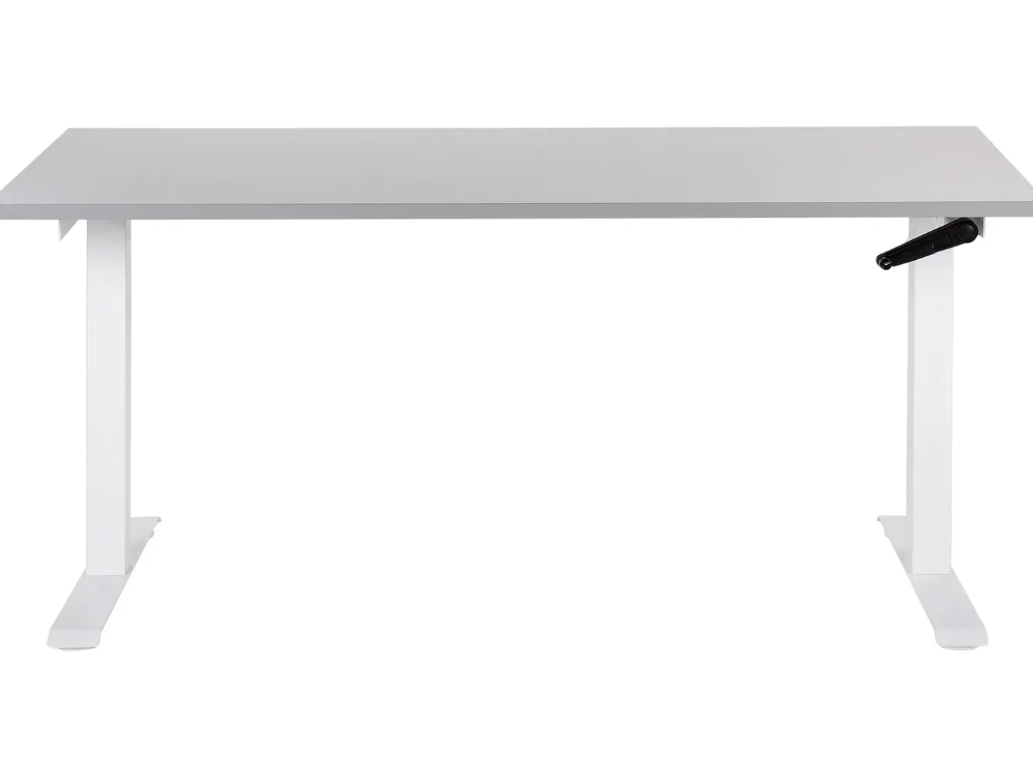 Sale Biurko regulowane manualnie DESTINES Szary/ biały 72 cm Wszystkie Biurka|Biurka Z Regulacją Wysokości