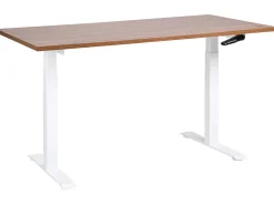 Online Biurko regulowane manualnie DESTINES Brązowy/ biały 72 cm Wszystkie Biurka|Biurka Z Regulacją Wysokości