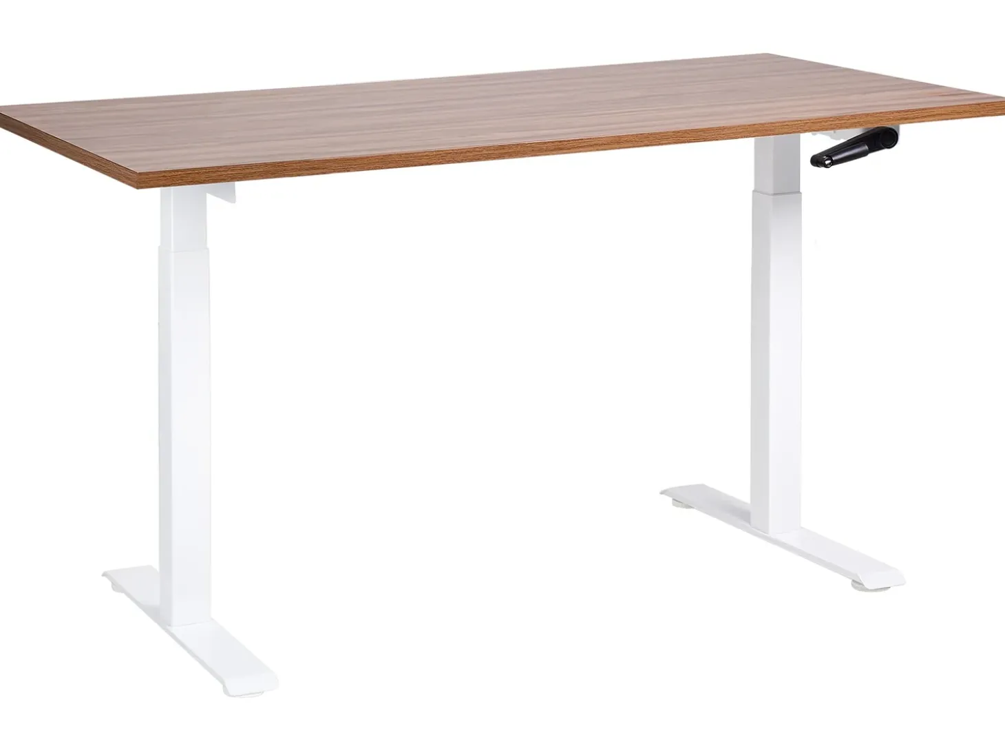 Online Biurko regulowane manualnie DESTINES Brązowy/ biały 72 cm Wszystkie Biurka|Biurka Z Regulacją Wysokości