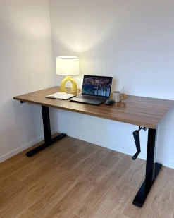 Best Biurko regulowane manualnie DESTINES Brązowy/ czarny 72 cm Wszystkie Biurka|Biurka Z Regulacją Wysokości