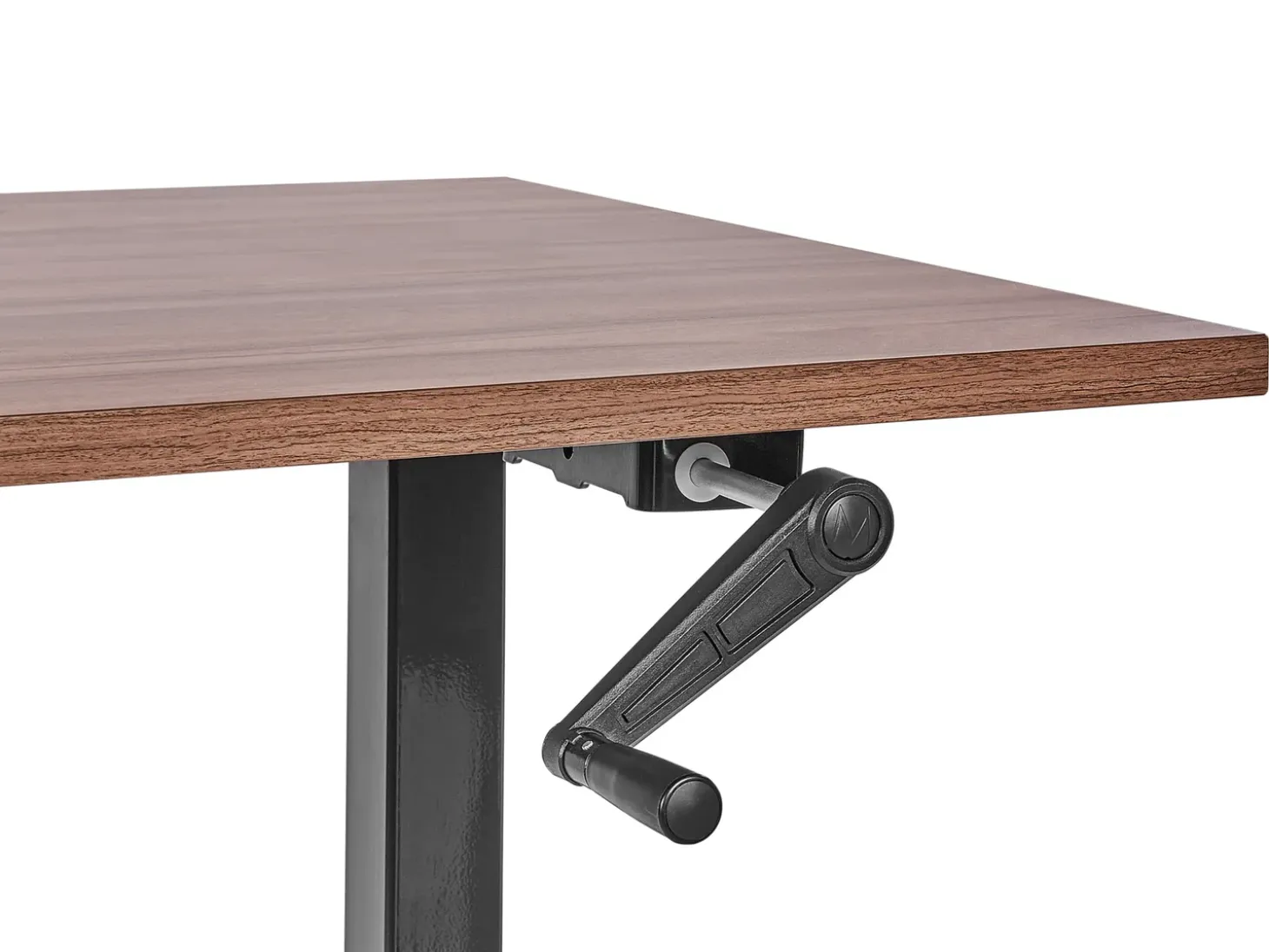 Best Biurko regulowane manualnie DESTINES Brązowy/ czarny 72 cm Wszystkie Biurka|Biurka Z Regulacją Wysokości