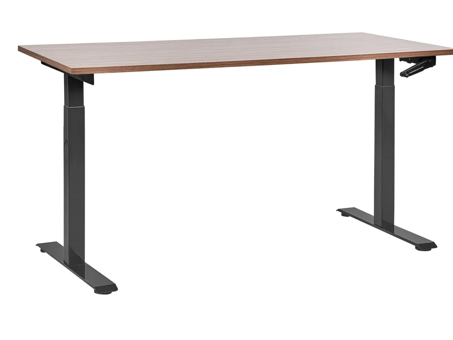 Best Biurko regulowane manualnie DESTINES Brązowy/ czarny 72 cm Wszystkie Biurka|Biurka Z Regulacją Wysokości