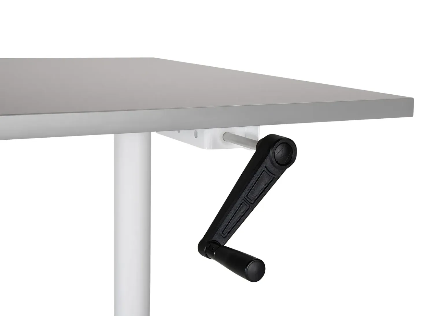 Online Biurko regulowane manualnie DESTINAS Szary/ biały 72 cm Wszystkie Biurka|Biurka Z Regulacją Wysokości