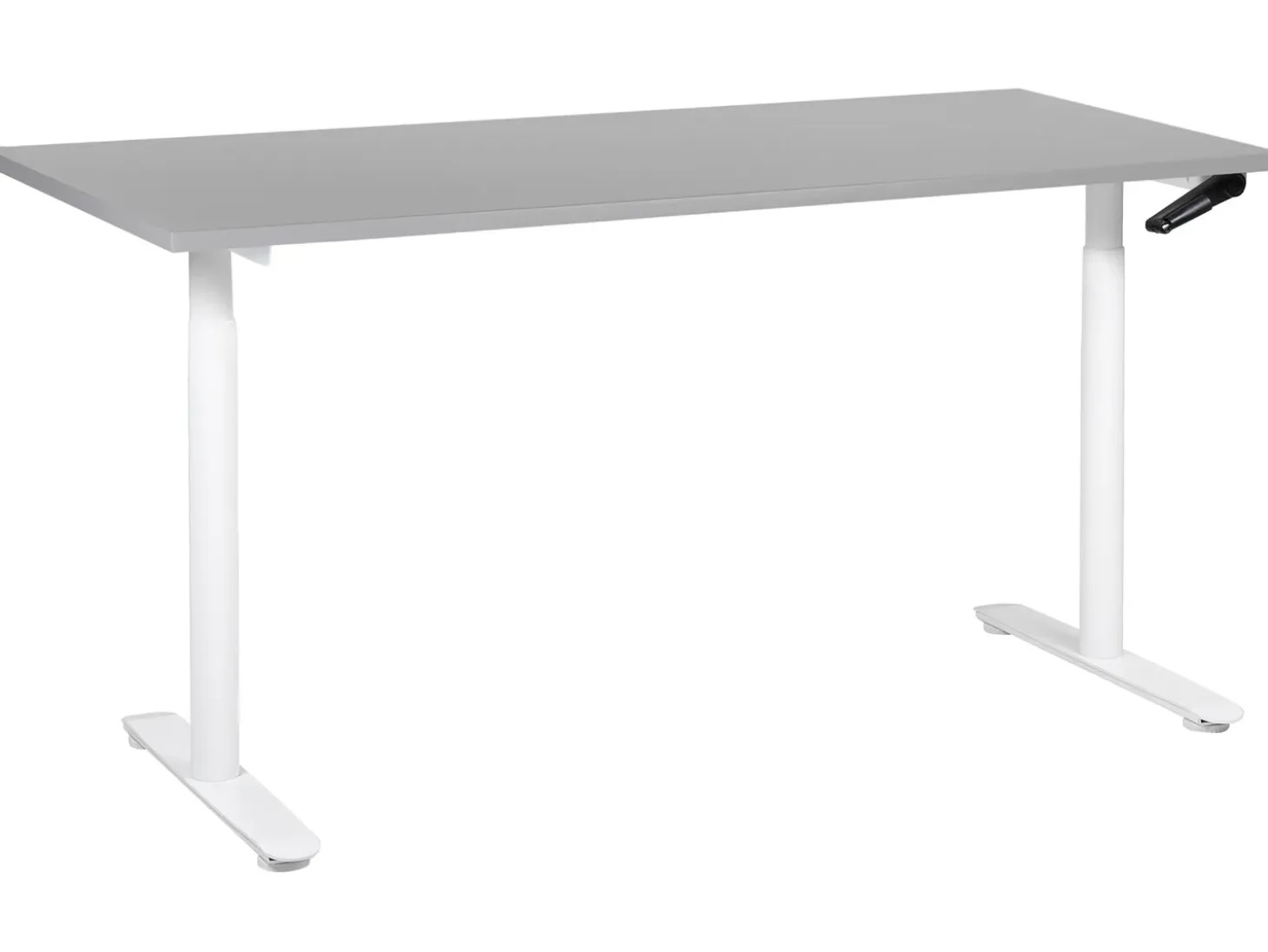 Online Biurko regulowane manualnie DESTINAS Szary/ biały 72 cm Wszystkie Biurka|Biurka Z Regulacją Wysokości