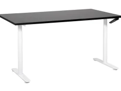 New Biurko regulowane manualnie DESTINAS Czarny/ biały 72 cm Wszystkie Biurka|Biurka Z Regulacją Wysokości
