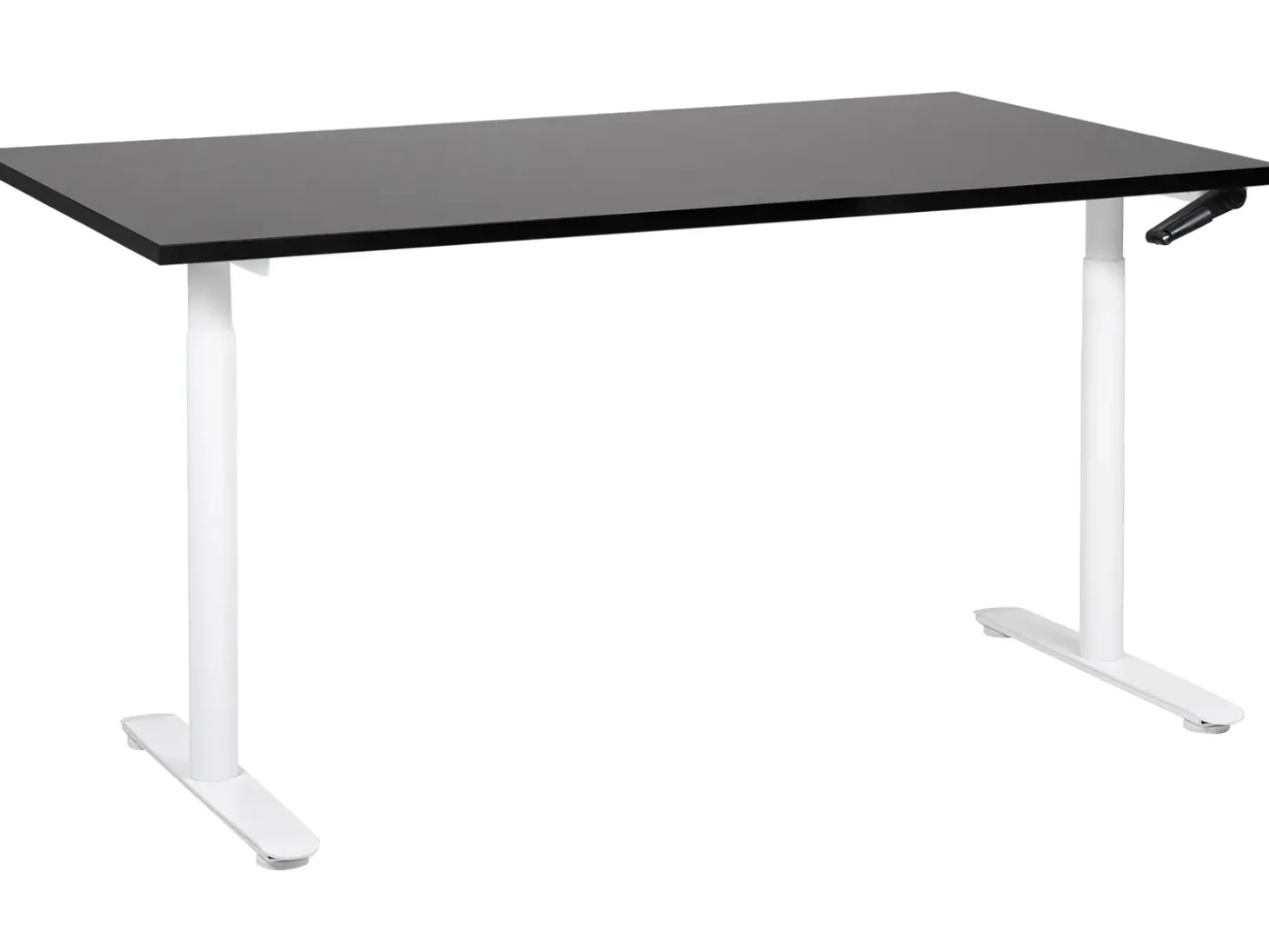New Biurko regulowane manualnie DESTINAS Czarny/ biały 72 cm Wszystkie Biurka|Biurka Z Regulacją Wysokości