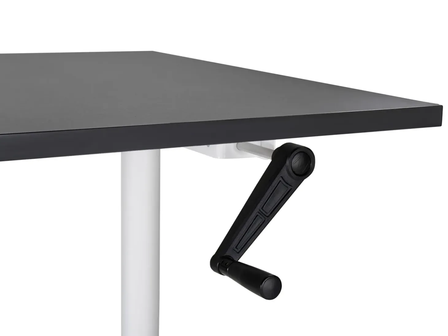 New Biurko regulowane manualnie DESTINAS Czarny/ biały 72 cm Wszystkie Biurka|Biurka Z Regulacją Wysokości