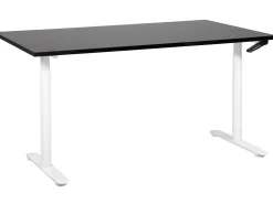 New Biurko regulowane manualnie DESTINAS Czarny/ biały 72 cm Wszystkie Biurka|Biurka Z Regulacją Wysokości