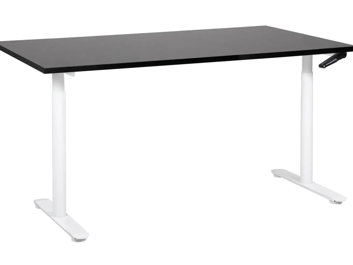 New Biurko regulowane manualnie DESTINAS Czarny/ biały 72 cm Wszystkie Biurka|Biurka Z Regulacją Wysokości