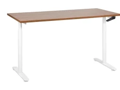 Discount Biurko regulowane manualnie DESTINAS Brązowy/ biały 72 cm Wszystkie Biurka|Biurka Z Regulacją Wysokości