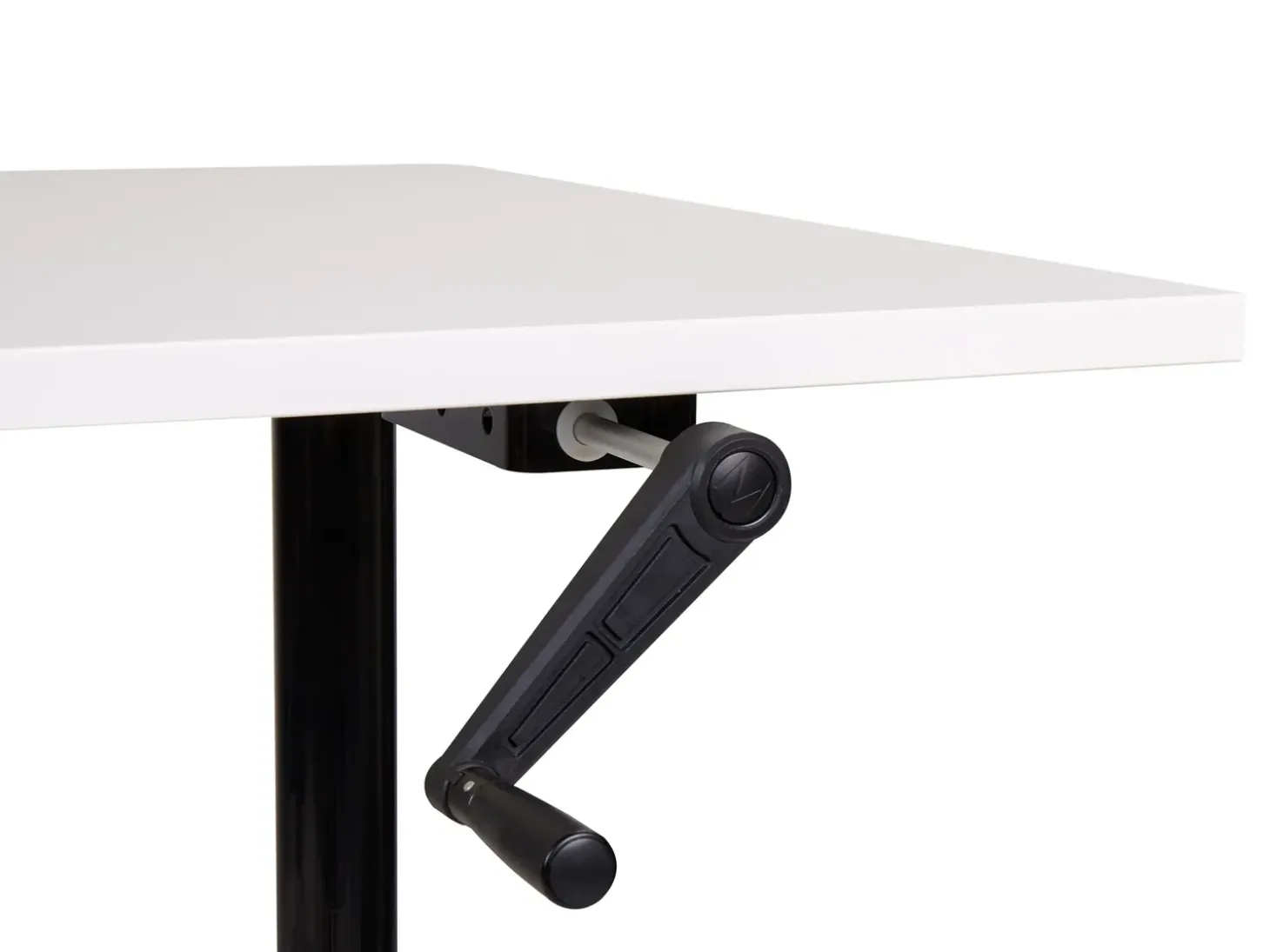 Outlet Biurko regulowane manualnie DESTINAS Biały/ czarny 72 cm Wszystkie Biurka|Biurka Z Regulacją Wysokości