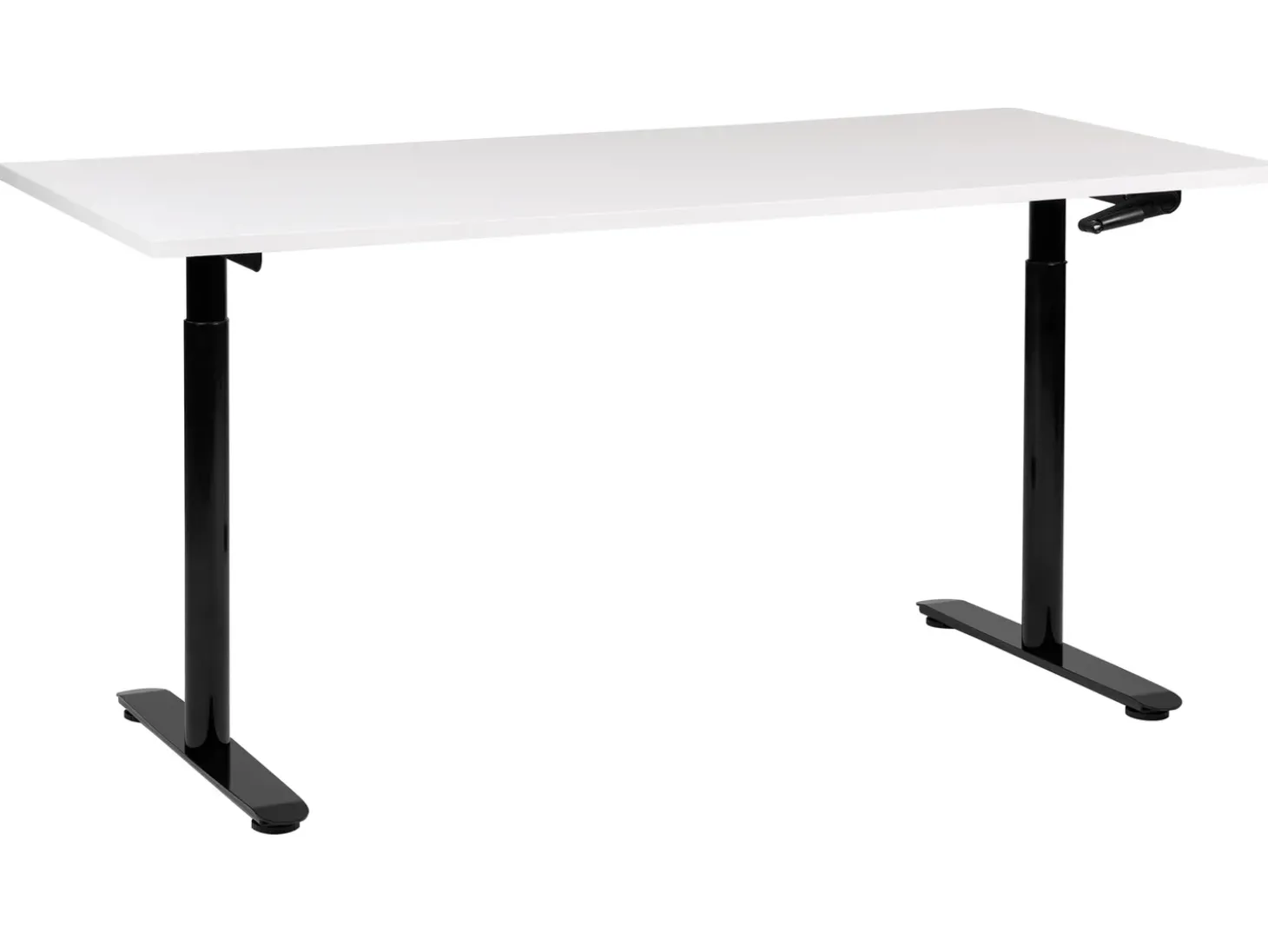 Outlet Biurko regulowane manualnie DESTINAS Biały/ czarny 72 cm Wszystkie Biurka|Biurka Z Regulacją Wysokości